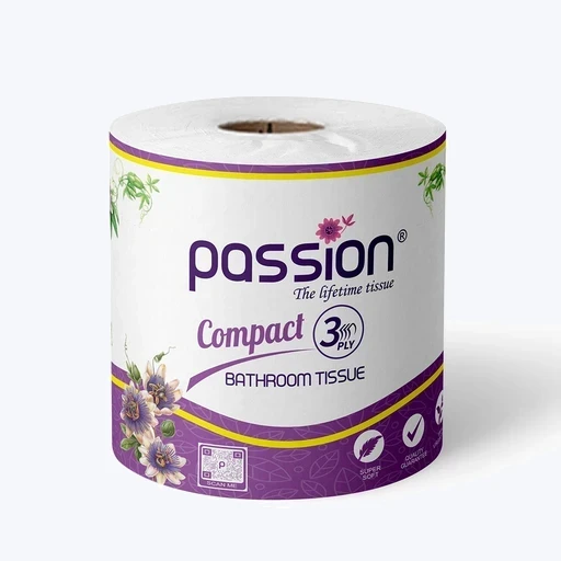 Passion Compact Bathroom Tissue 3 PLY*1 Roll 400 Sheet