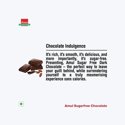 Amul Sugar Free Dark Chocolate