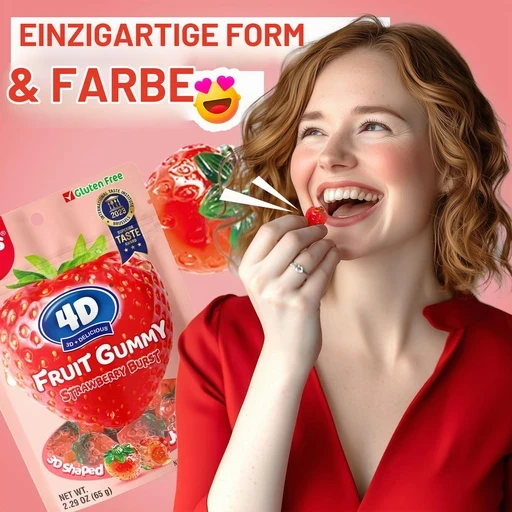 Amos 4D Fruit Gummy Strawberry Burst