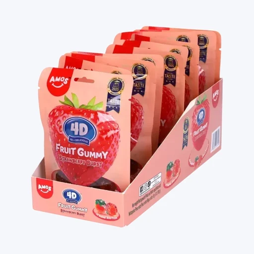 Amos 4D Fruit Gummy Strawberry Burst