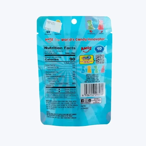 Amos 4D Gummy Dinosaur Mixed Fruit Candy