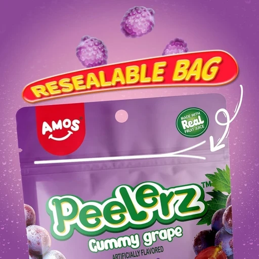 Amos Peelerz Gummy Grape Brust