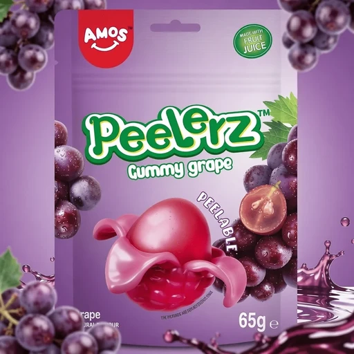 Amos Peelerz Gummy Grape Brust