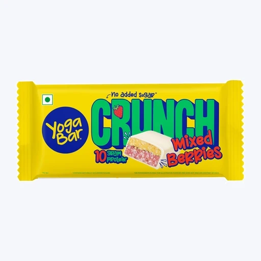 Yogabar Crunch 10g Protein Bar Mixed Berries