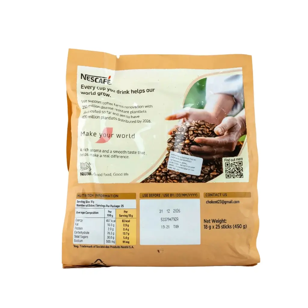 Nescafe 3 In 1 (25 Sticks*18Gm)