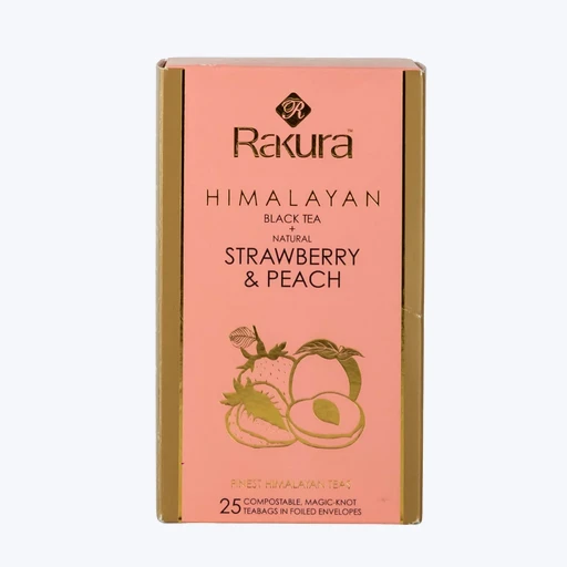 Rakura Strawberry & Peach 25Tea Bags