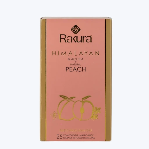 Rakura Peach Black Tea 25 Tea Bags