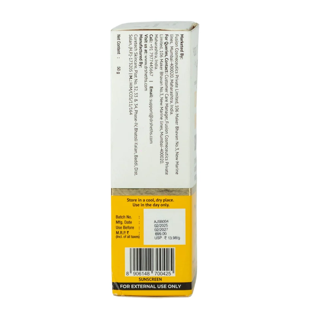 Dr Sheths Centella & Niacinamide Sunscreen Spf50