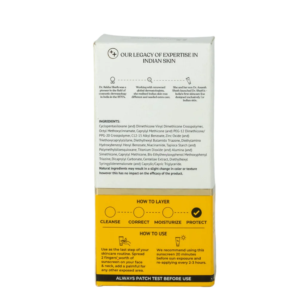 Dr Sheths Centella & Niacinamide Sunscreen Spf50