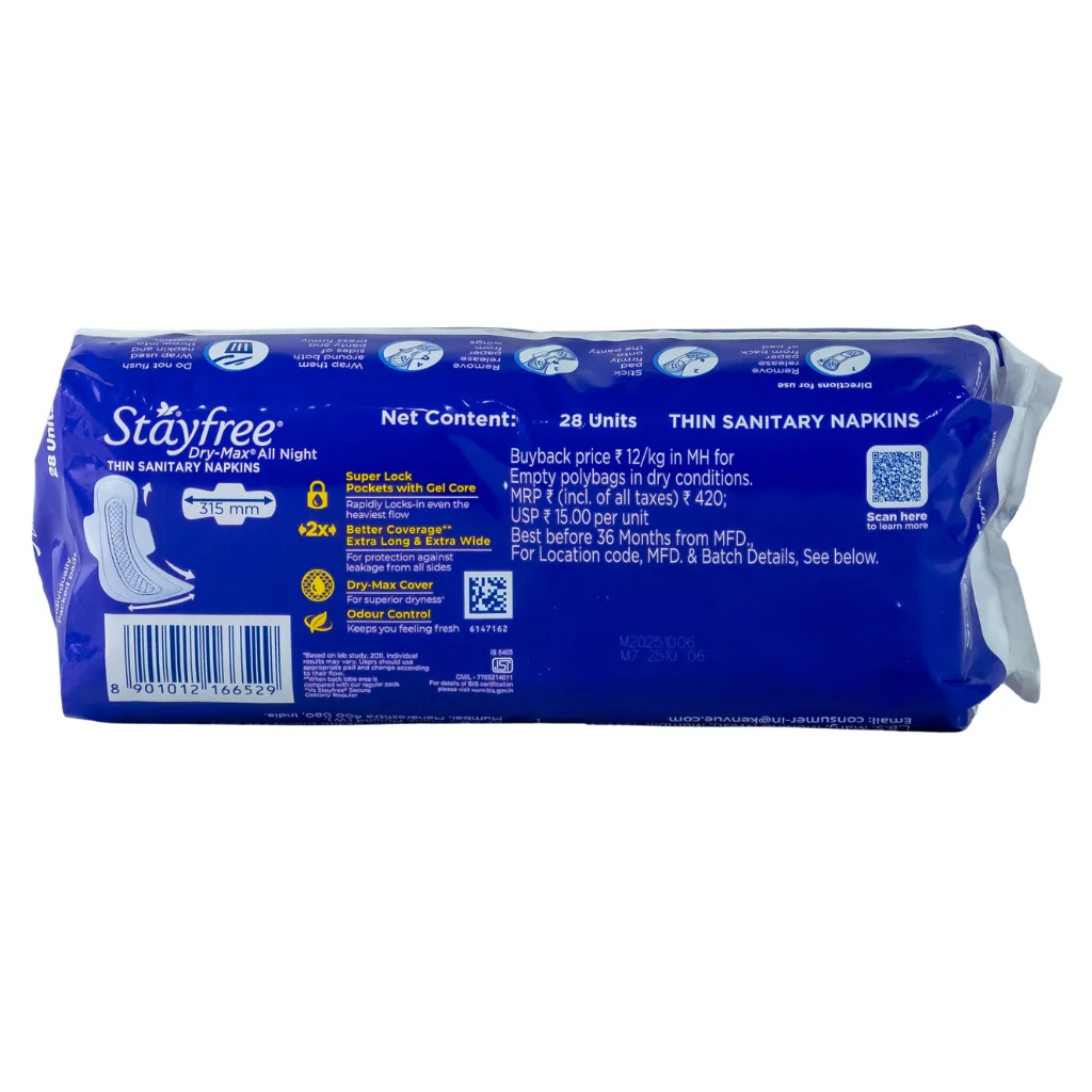 Stayfree Dry-Max All Nights 28Units Xxl