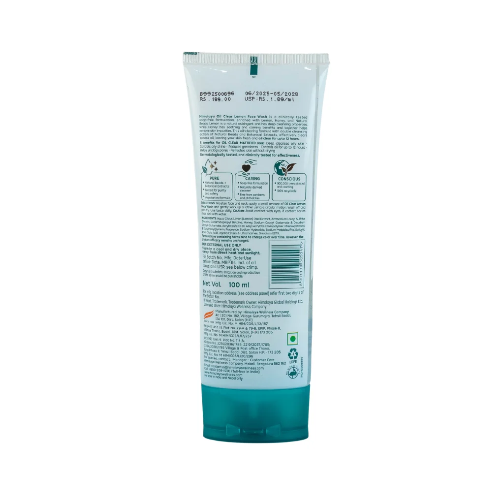 Himalaya Oil Clear Lemon Face Wash