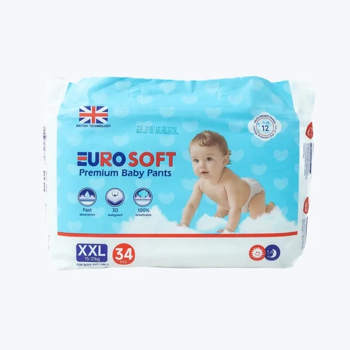 Eurosoft Premium Baby Pants XXL (15-21KG) 34 Pc