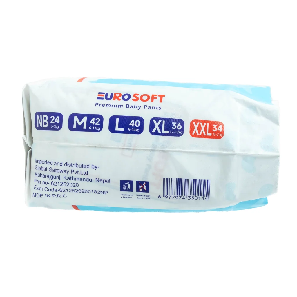 Eurosoft Premium Baby Pants XXL (15-21KG) 34 Pc